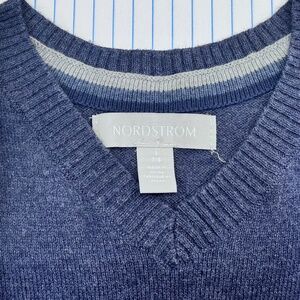 Nordstrom Boys Cotton Cashmere V-Neck Sweater size 8